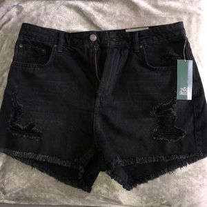 Black High Rise Shorts